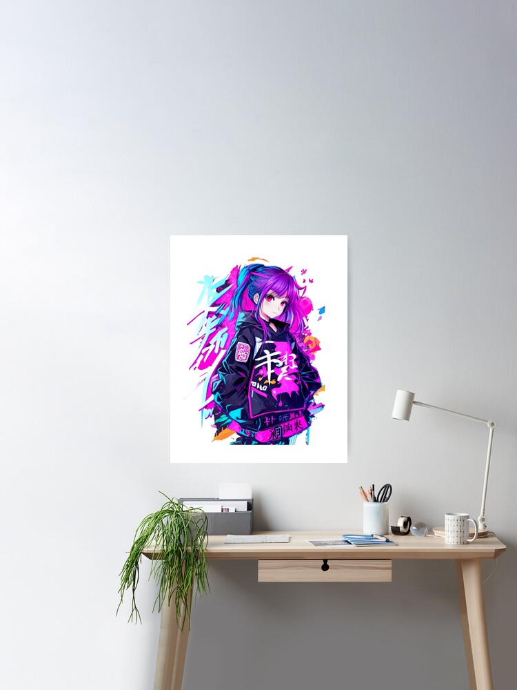 anime arth , anime , cyberpunk , anime girl , futurist Poster for Sale by  AnimeArth