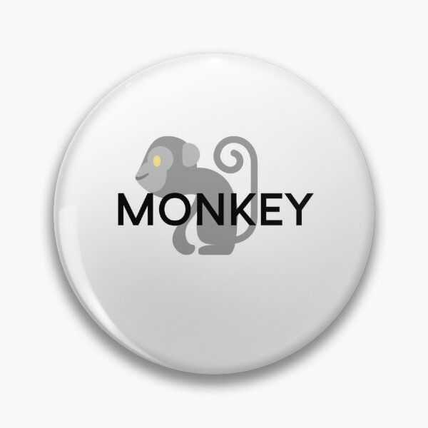 Item preview, monkey text graphic v1a white background designed and sold by fishpressink.