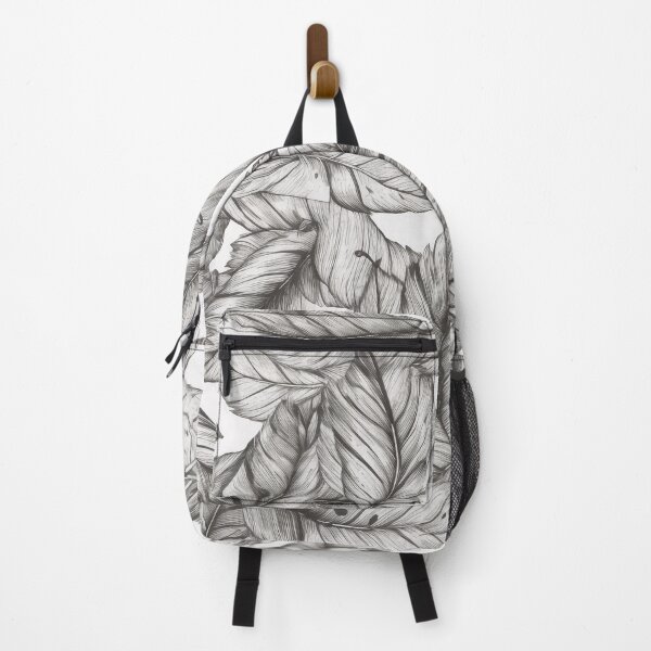 Item preview, Ink-drawn Feather Pattern - Black and White Art on Beige" designed and sold by stateofhuman.