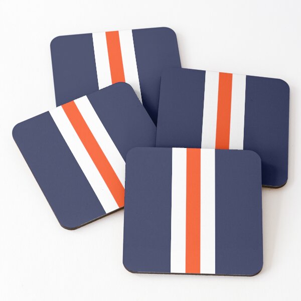 Item preview, Luton Navy White Orange Retro Football Stripes  designed and sold by Sporting Colour.