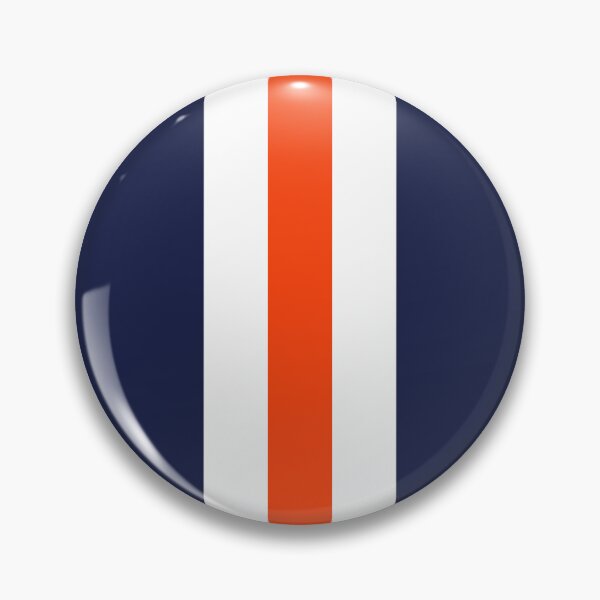 Item preview, Luton Navy White Orange Retro Football Stripes  designed and sold by Sporting Colour.