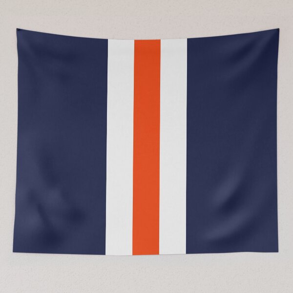 Item preview, Luton Navy White Orange Retro Football Stripes  designed and sold by Sporting Colour.