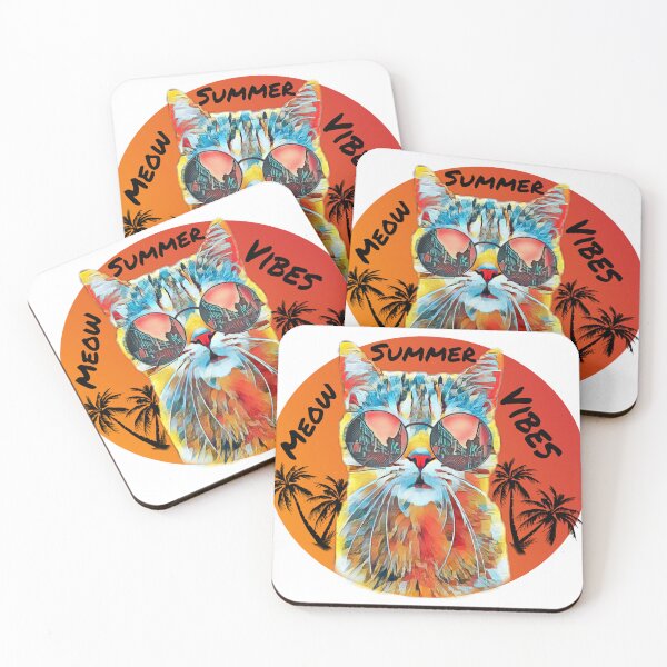 Item preview, Miau vibras de verano designed and sold by Memosonata.