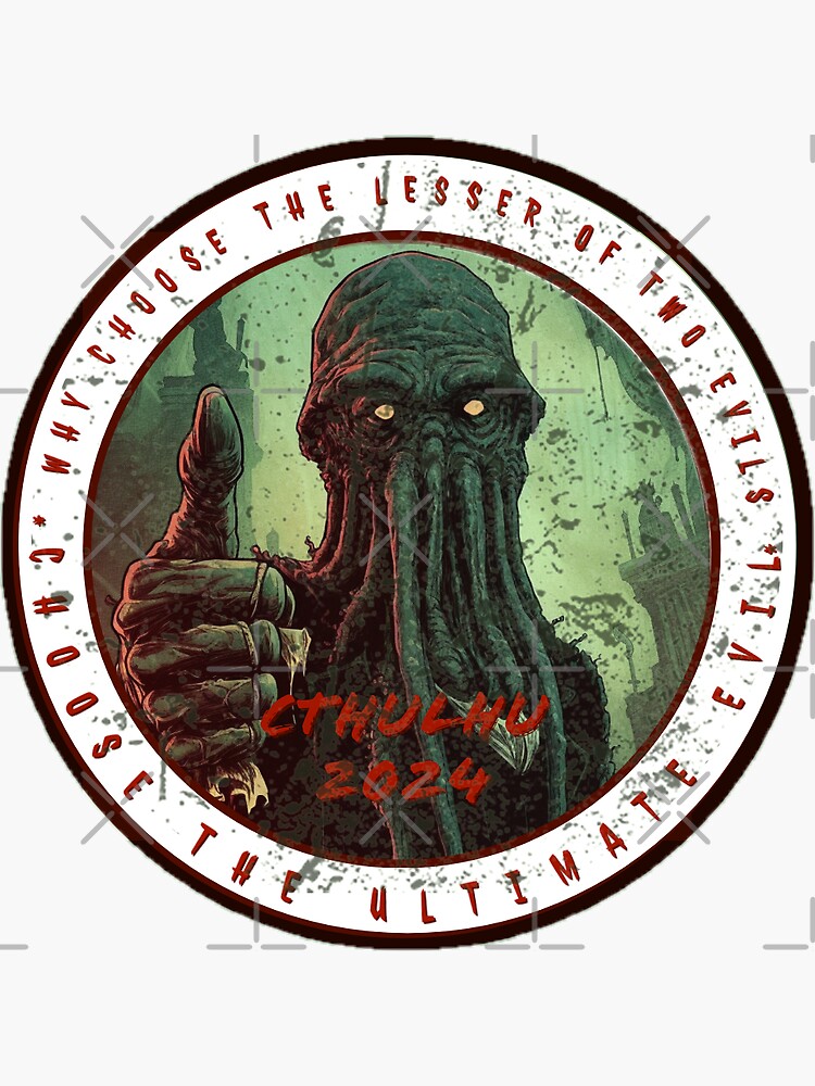 "2024 year of Cthulhu " Sticker for Sale by FireflyCustoms Redbubble