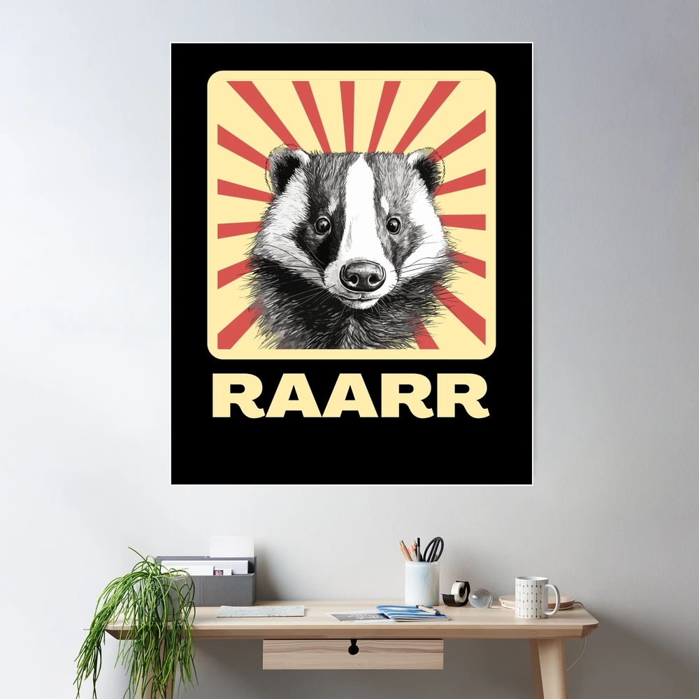 Retro raarr badger - funny badger