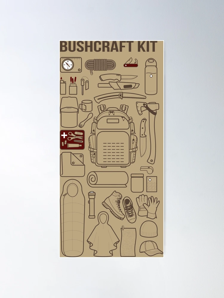 Bushcraft Equipment Poster for Sale by Arturo Vivó Giménez