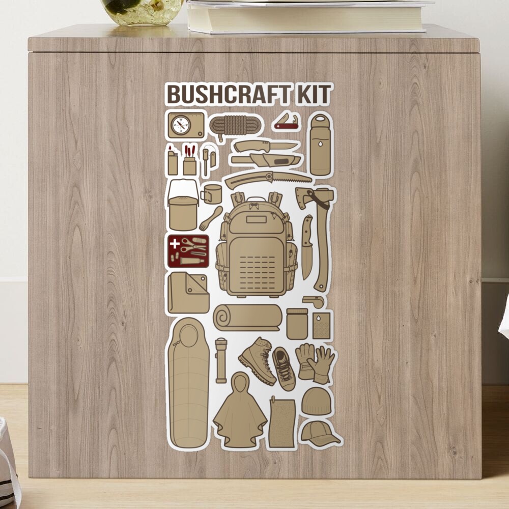 Bushcraft Kit Sticker for Sale by Arturo Vivó Giménez