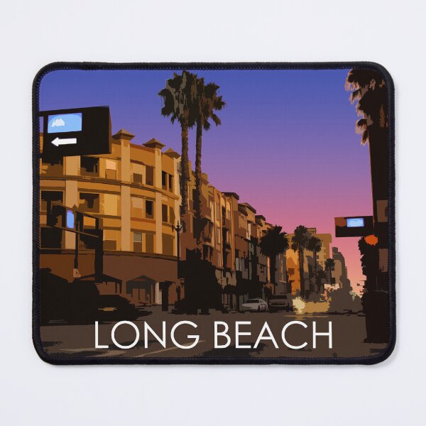 Item preview, Long Beach, California, USA, Travel Print designed and sold by summattodraw.