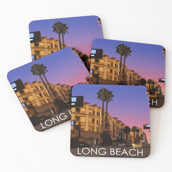 Item preview, Long Beach, California, USA, Travel Print designed and sold by summattodraw.
