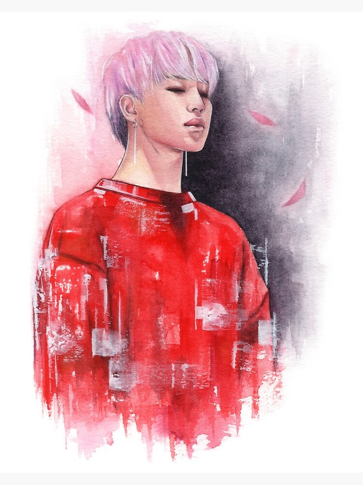 BTS Jimin FACE Digital Painting Art Board Print for Sale by dominikamills