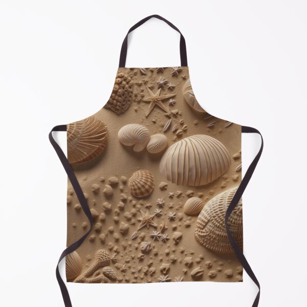 Item preview, Seashell Pattern on Sandy Beach - Var. 6 - Realistic and Detailed Seaside Art designed and sold by stateofhuman.