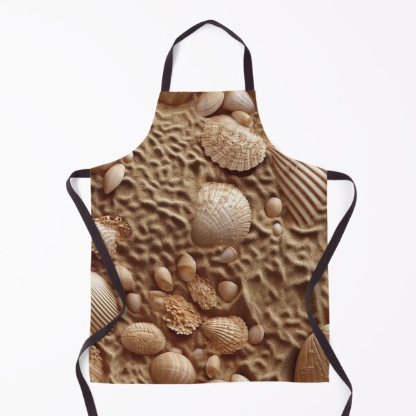 Item preview, Seashell Pattern on Sandy Beach - Var. 7 - Realistic and Detailed Seaside Art designed and sold by stateofhuman.