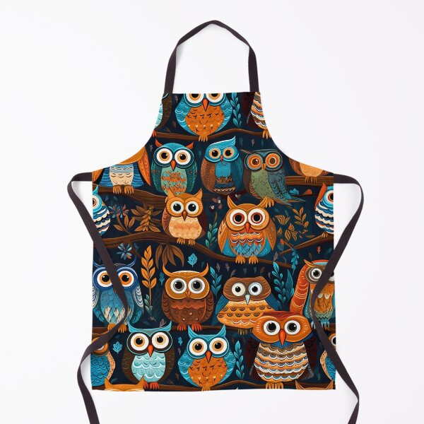 Item preview, Colorful Owls Pattern Art Print designed and sold by GiveMeMood.