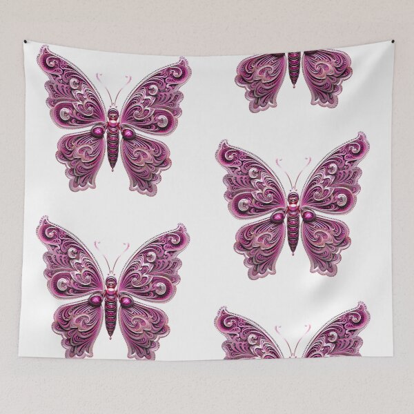 Item preview,  pink and silver butterfly, celtic pink butterfly , celtic ornament designed and sold by PRYMULLART.
