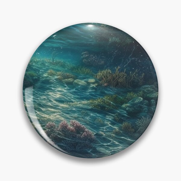Item preview, Subaqueous Landscape with Refracted Light - Detailed and Realistic Underwater Scene designed and sold by stateofhuman.