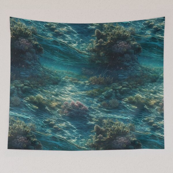Item preview, Subaqueous Landscape with Refracted Light - Detailed and Realistic Underwater Scene designed and sold by stateofhuman.