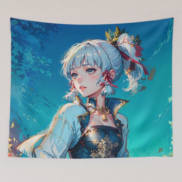 Item preview, Kamisato Ayaka Genshin Impact Cute Watercolor | Ayaka Adorable Genshin | Embrace the ice designed and sold by BoredF.