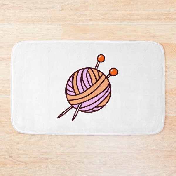 Item preview, Cute yarn ball and knitting needles designed and sold by wonderxwander.