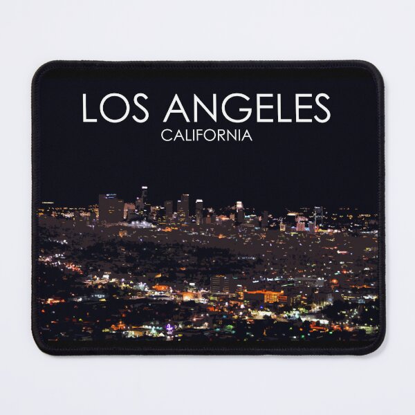 Item preview, Los Angeles, Night, Skyline, USA, Travel Print designed and sold by summattodraw.