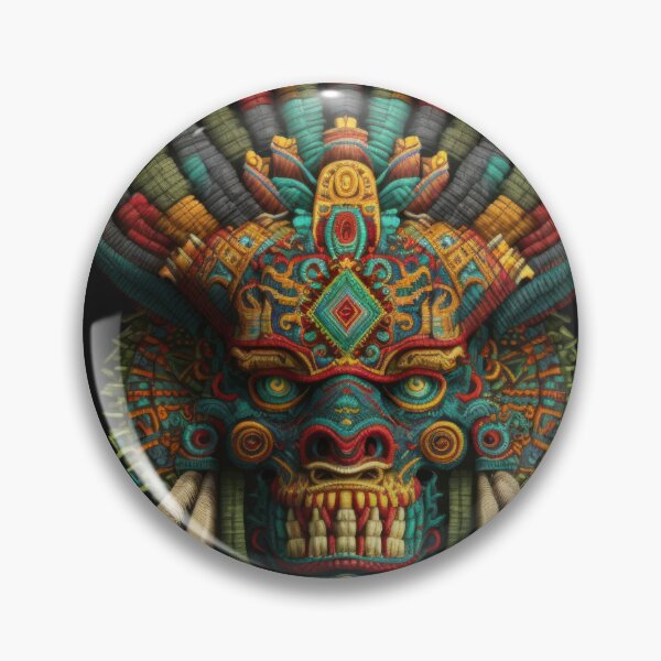 Item preview, KUKULKAN mayan god deluxe design made of embroidery textile designed and sold by Tio-Tecun.