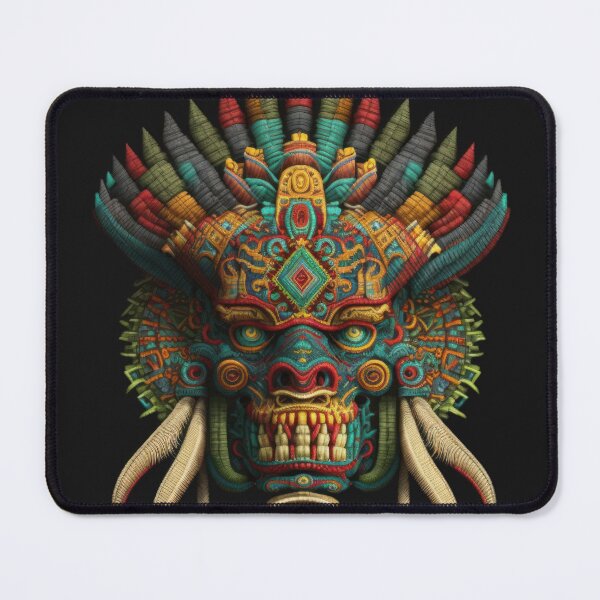 Item preview, KUKULKAN mayan god deluxe design made of embroidery textile designed and sold by Tio-Tecun.
