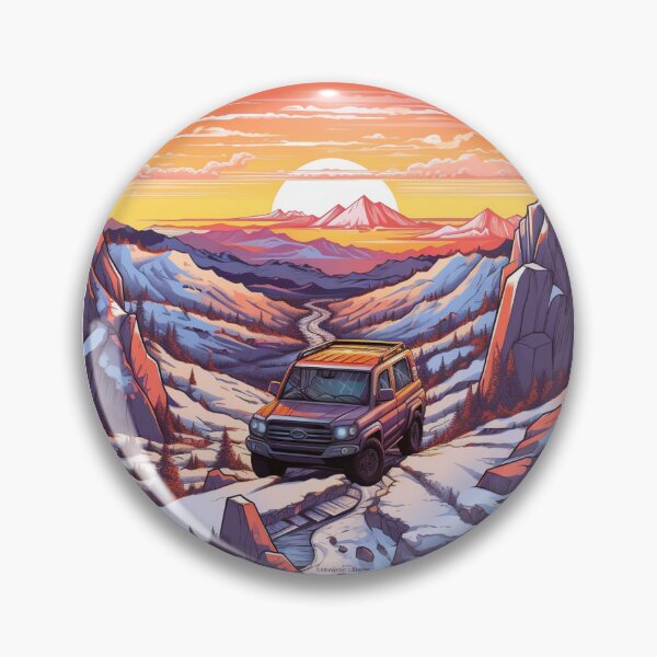 Item preview, Snowy Mountain Ascent: Retro Isometric SUV Adventure designed and sold by SynthPrint.