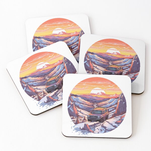 Item preview, Snowy Mountain Ascent: Retro Isometric SUV Adventure designed and sold by SynthPrint.