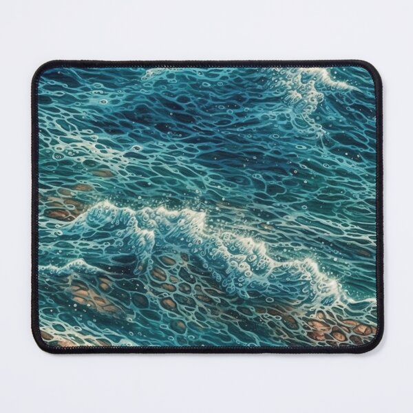Item preview, Japanese-Inspired Waves and Refracted Light - Hyperrealistic Ocean Scene designed and sold by stateofhuman.