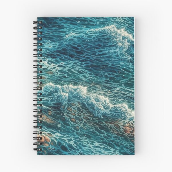 Item preview, Japanese-Inspired Waves and Refracted Light - Hyperrealistic Ocean Scene designed and sold by stateofhuman.