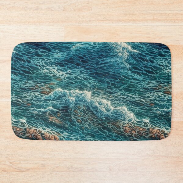 Item preview, Japanese-Inspired Waves and Refracted Light - Hyperrealistic Ocean Scene designed and sold by stateofhuman.
