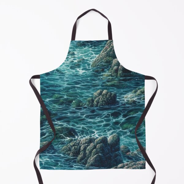 Item preview, Japanese-Inspired Ocean Scene with Rocks - Hyperrealistic Seascapes designed and sold by stateofhuman.
