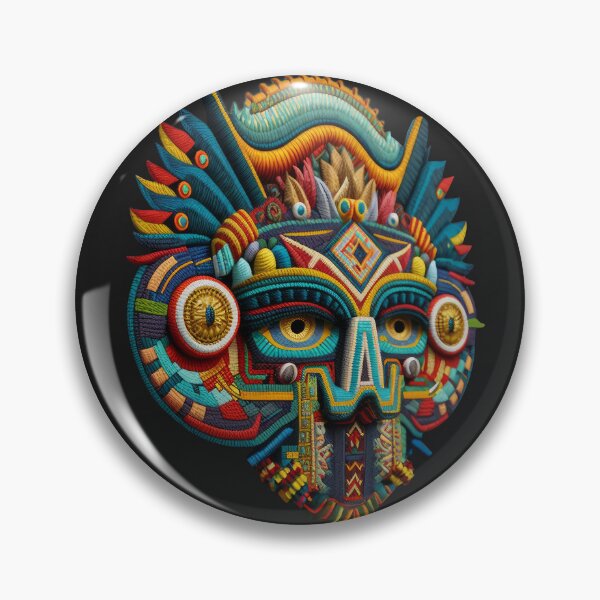Item preview, KUKULKAN mayan god deluxe design made of embroidery textile designed and sold by Tio-Tecun.