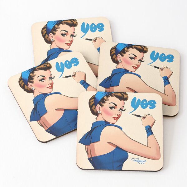 Item preview, Vogue style 1950's pin up girl in blue  designed and sold by Bobby-Bucks.