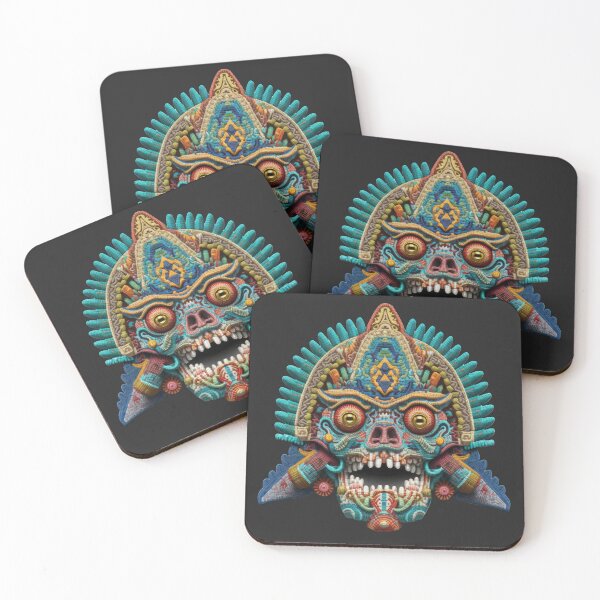 Item preview, KUKULKAN mayan god deluxe design made of embroidery textile designed and sold by Tio-Tecun.