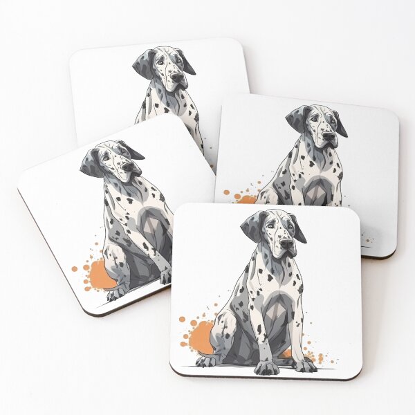 Item preview, Wear: Majestic Great Dane artwork for Dog Lovers - detaild Plush & Devoted Marled Black and White File designed and sold by DooodleGod.