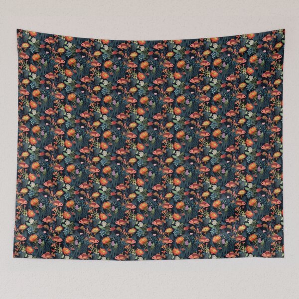 Item preview, floral fish designed and sold by Musings-By-Me.