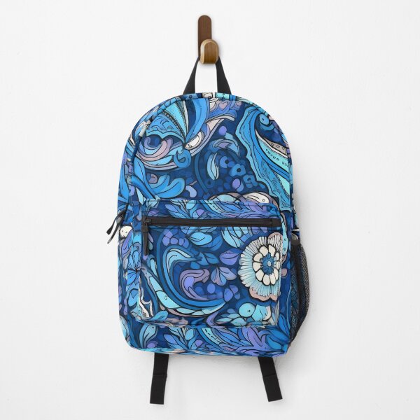 Item preview, Vibrant Blue Paisley Pattern Art: Intricate, Swirling Designs designed and sold by GiveMeMood.