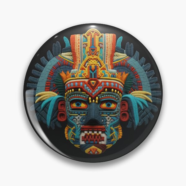 Item preview, KUKULKAN mayan god deluxe design made of embroidery textile designed and sold by Tio-Tecun.