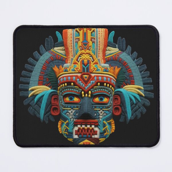 Item preview, KUKULKAN mayan god deluxe design made of embroidery textile designed and sold by Tio-Tecun.