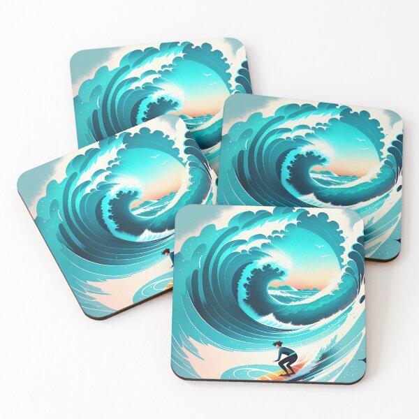 Item preview, Surfer riding a wave designed and sold by ArtFactoryAI.