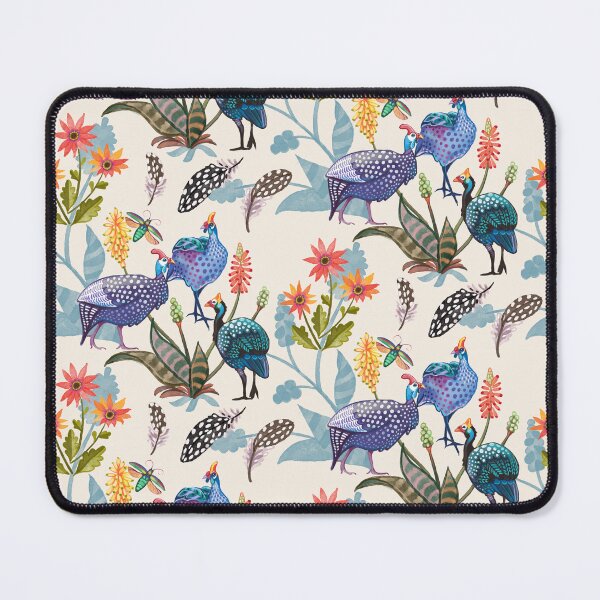 Item preview, Guinea Fowl Elegance on Beige designed and sold by Ramona Kurten.
