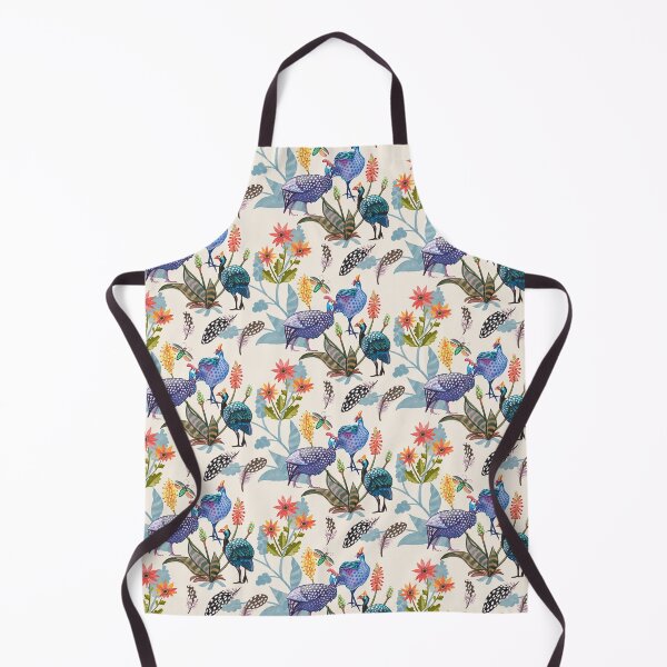 Item preview, Guinea Fowl Elegance on Beige designed and sold by Ramona Kurten.