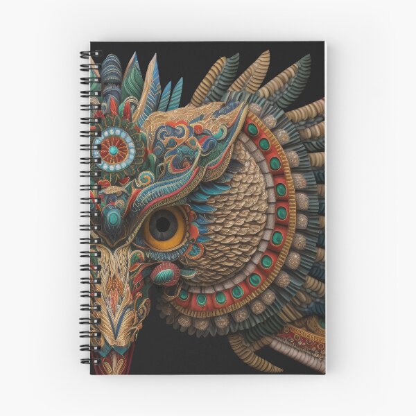 Item preview, KUKULKAN mayan god deluxe design made of embroidery textile designed and sold by Tio-Tecun.