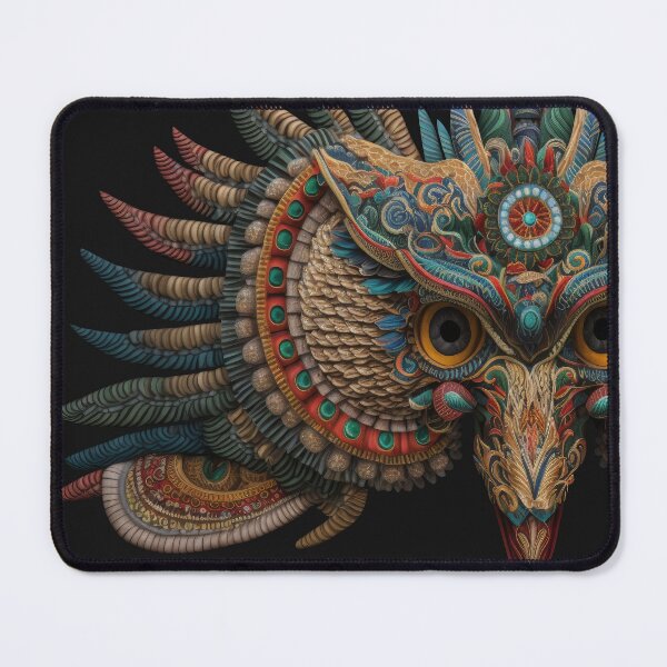 Item preview, KUKULKAN mayan god deluxe design made of embroidery textile designed and sold by Tio-Tecun.