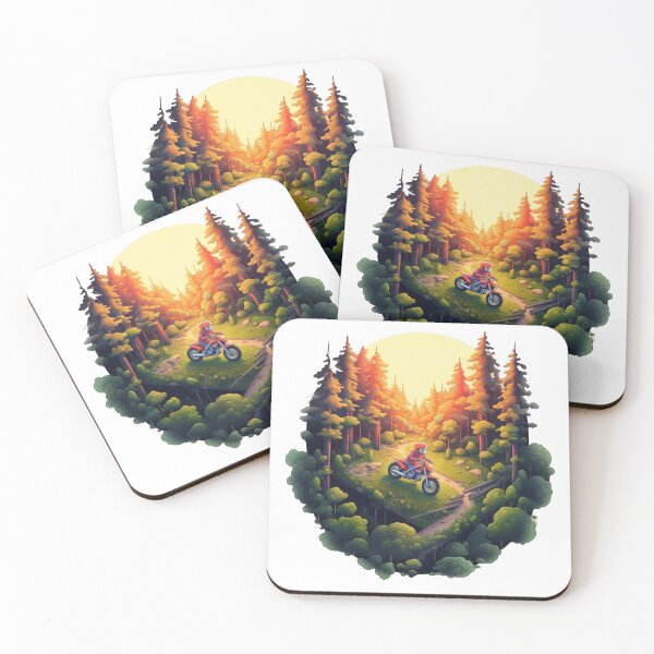 Item preview, Forest Trail Adventure: Cartoon Dirt Bike Waits designed and sold by SynthPrint.
