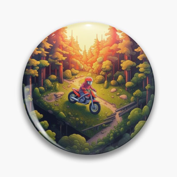 Item preview, Forest Trail Adventure: Cartoon Dirt Bike Waits designed and sold by SynthPrint.