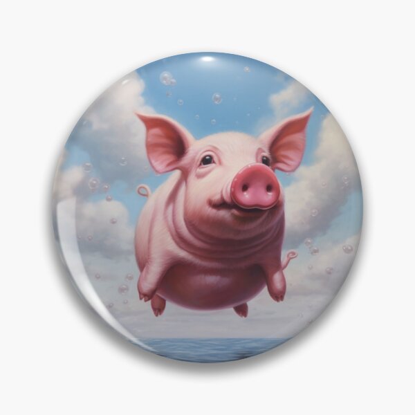 Item preview, Floating pig designed and sold by WonderArtUK.