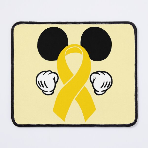 Item preview, Mouse Ears Awareness Ribbon (Yellow) designed and sold by Chronic Illness Awareness Shop.