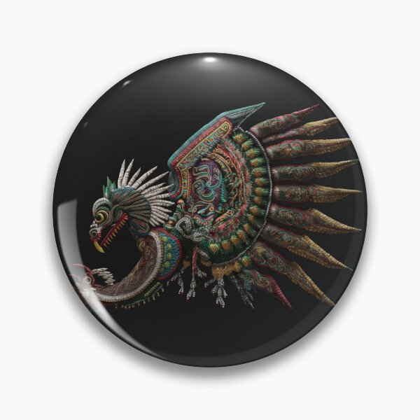 Item preview, KUKULKAN mayan god deluxe design made of embroidery textile designed and sold by Tio-Tecun.