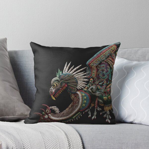 Item preview, KUKULKAN mayan god deluxe design made of embroidery textile designed and sold by Tio-Tecun.